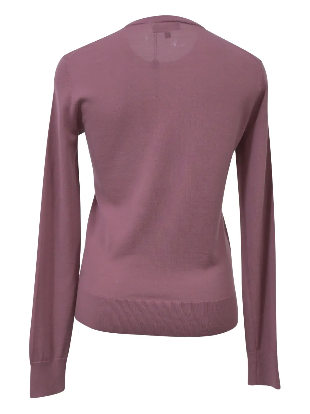 Pre-owned Theory Crew-neck Ribbed-trim Sweater In Purple