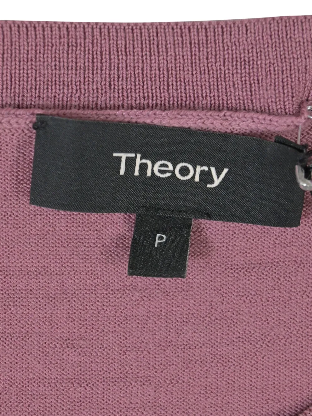 Pre-owned Theory Crew-neck Ribbed-trim Sweater In Purple