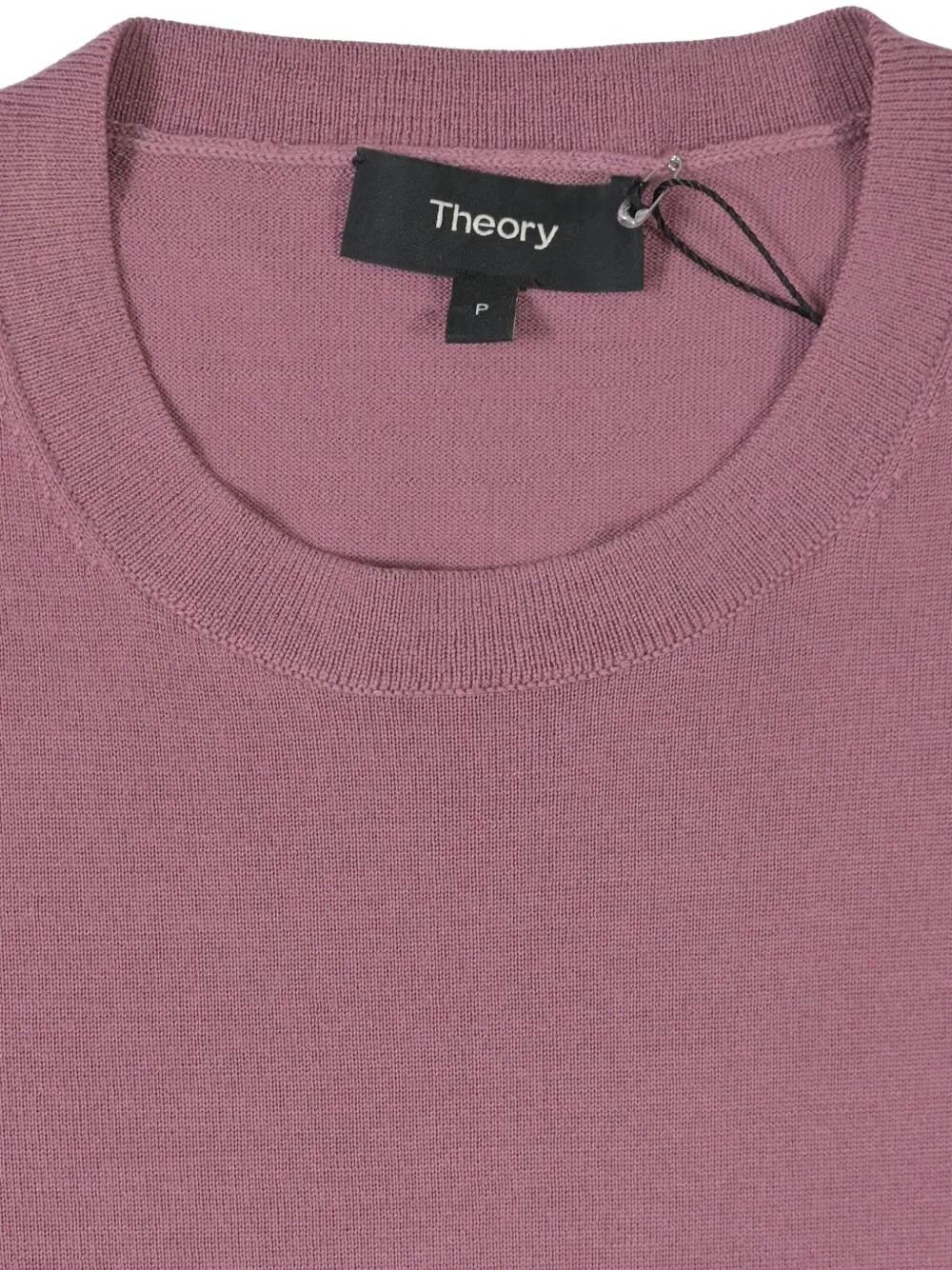 Pre-owned Theory Crew-neck Ribbed-trim Sweater In Purple