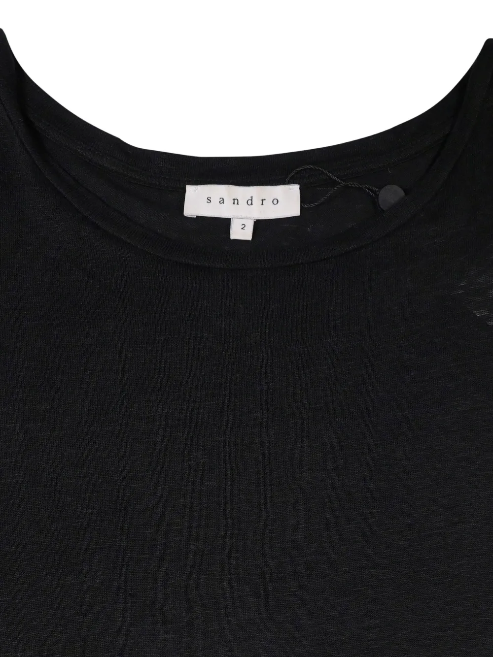 SANDRO Pre-owned Scoop-neck Top In Black
