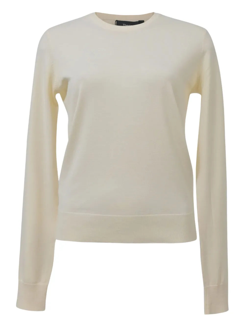 Theory crew-neck ribbed-trim sweater | Neutrals | Image 1