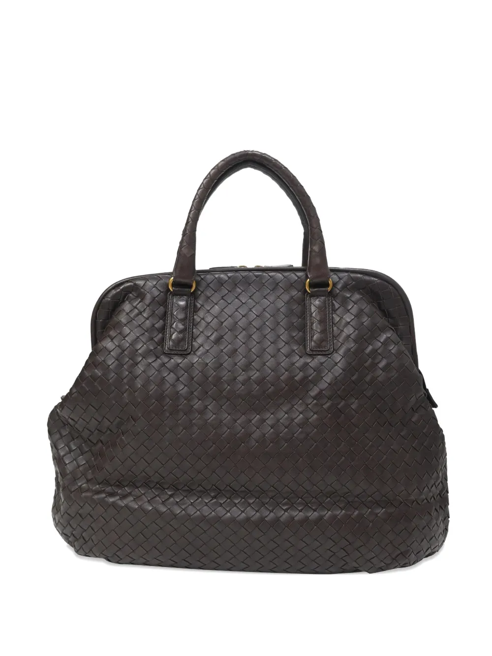Bottega Veneta Pre-Owned イントレチャート ハンドバッグ - ブラウン