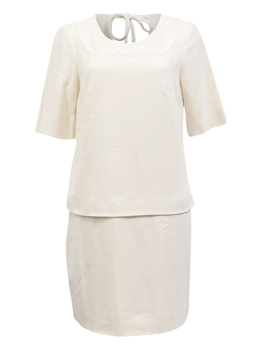 SANDRO collar-effect mini dress | White | Image 1