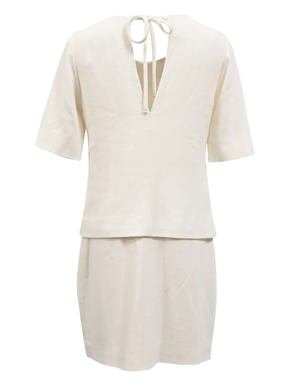 SANDRO collar-effect mini dress - Wit