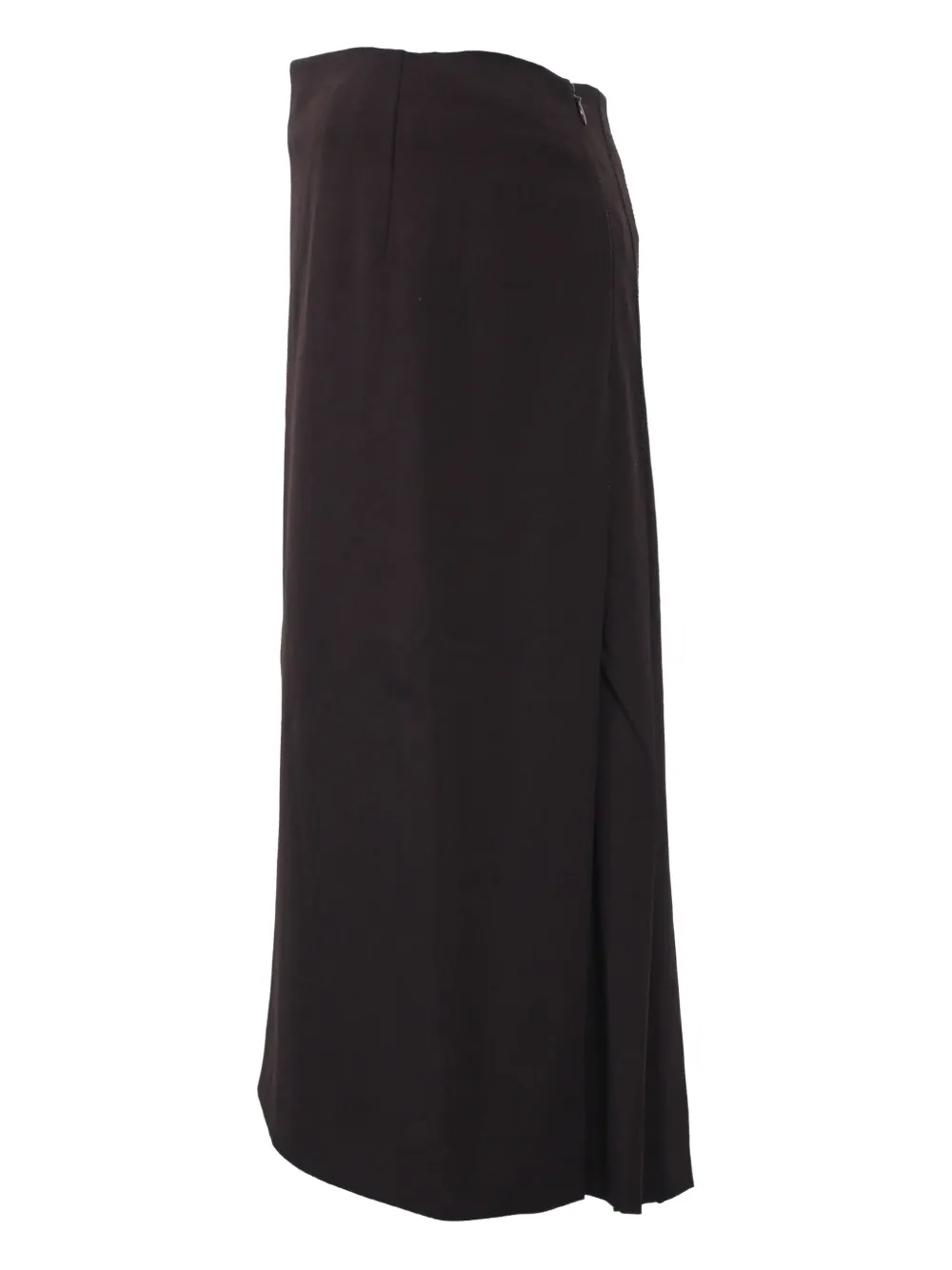 Hermès Pre-Owned pleated midi skirt - Bruin