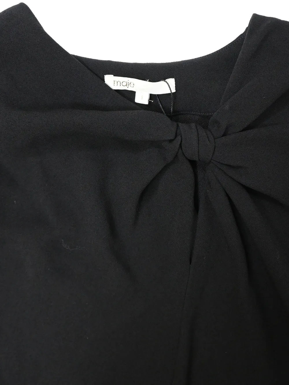 Pre-owned Maje Twist-front Top In Black