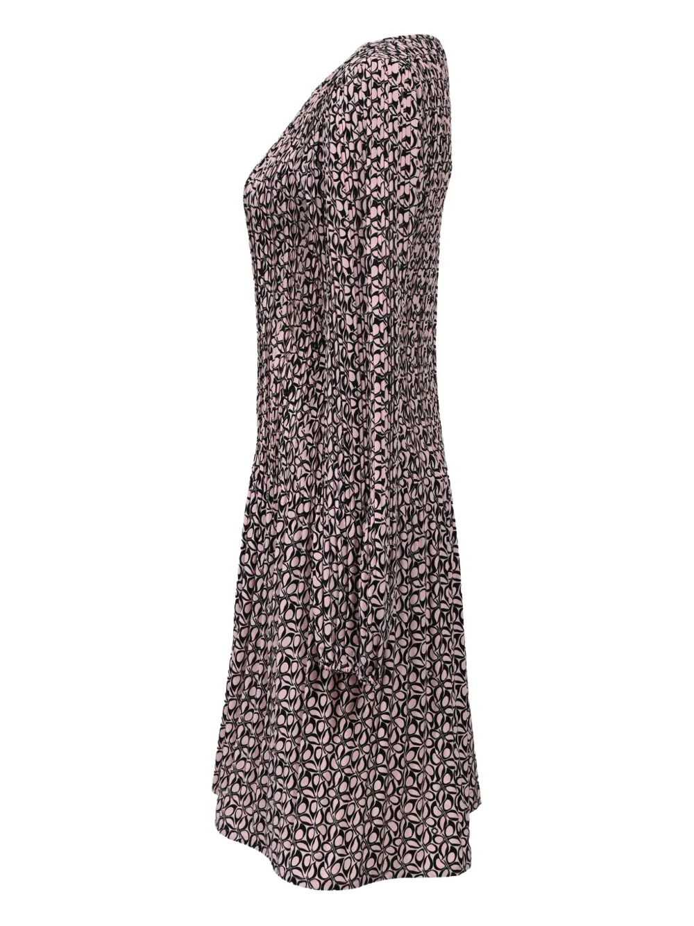 Maje graphic-print long-sleeve mini dress - Pink