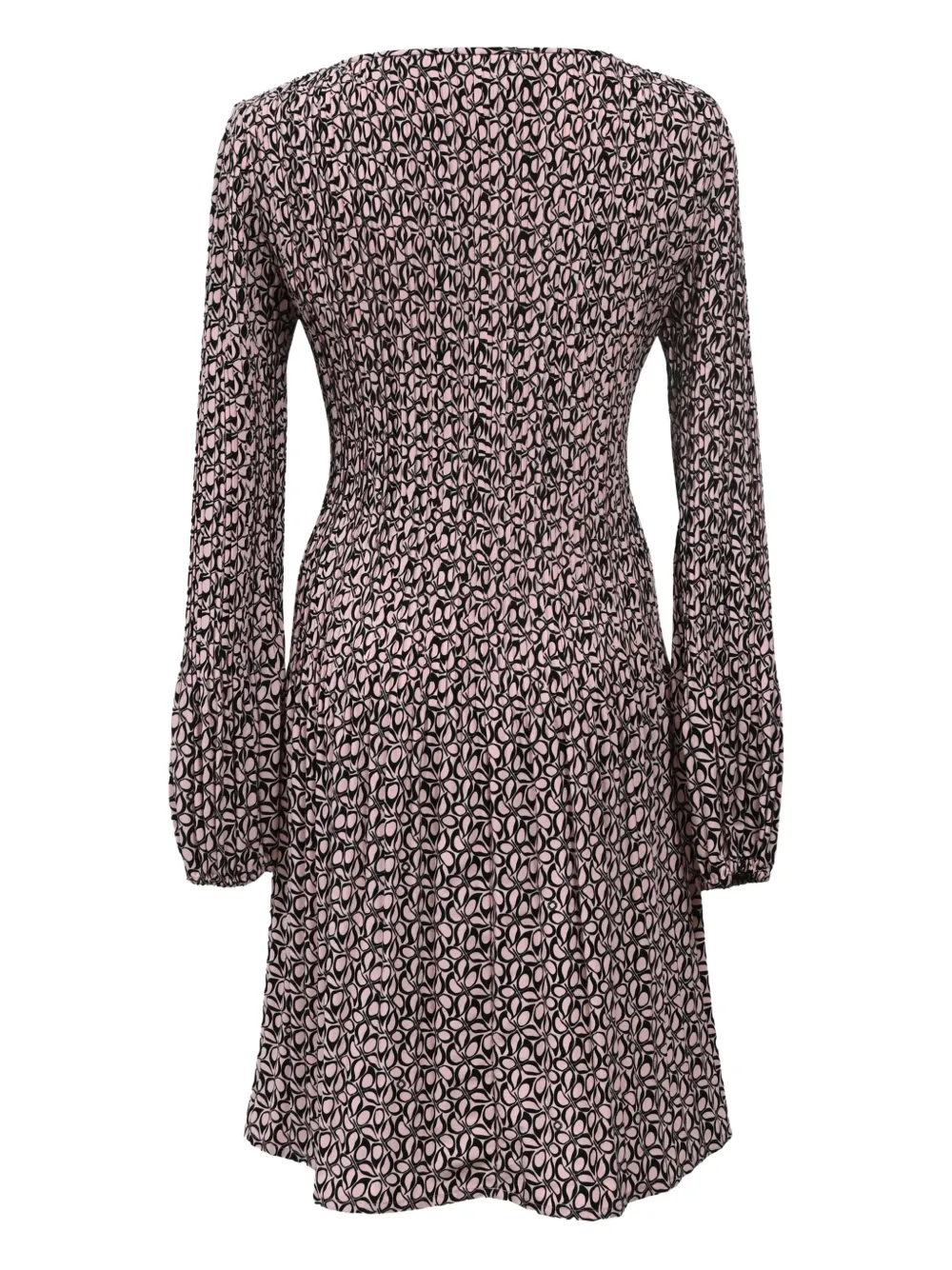 Pre-owned Maje Graphic-print Long-sleeve Mini Dress In Pink