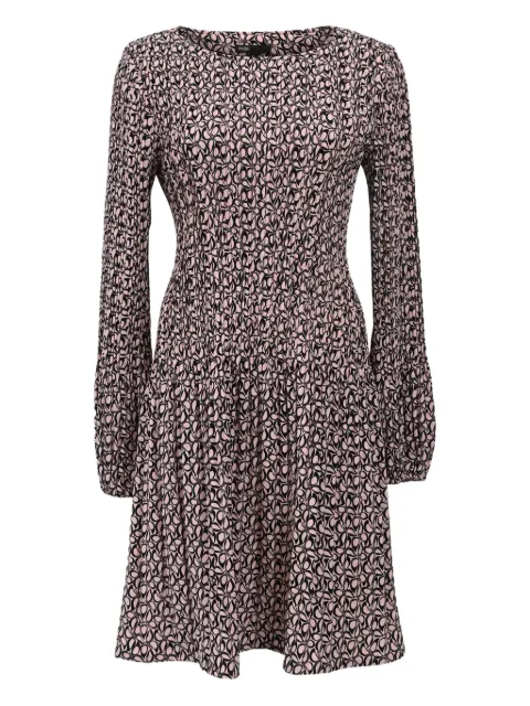 Maje vestido corto manga larga con estampado gráfico