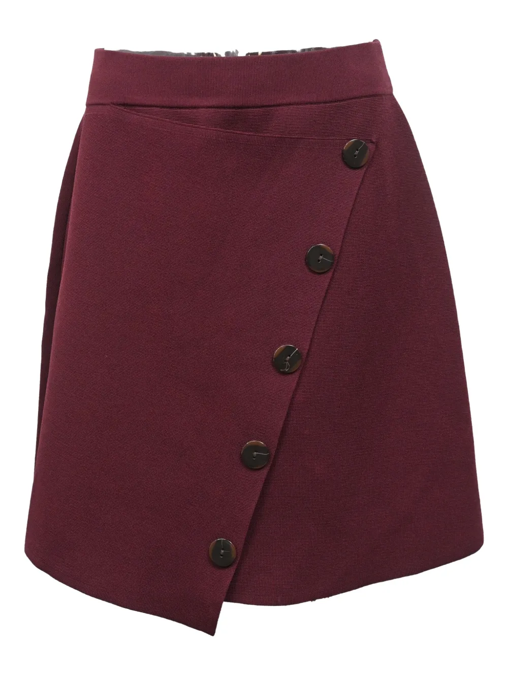 SANDRO asymmetric decorative-button mini skirt | Red | Image 1