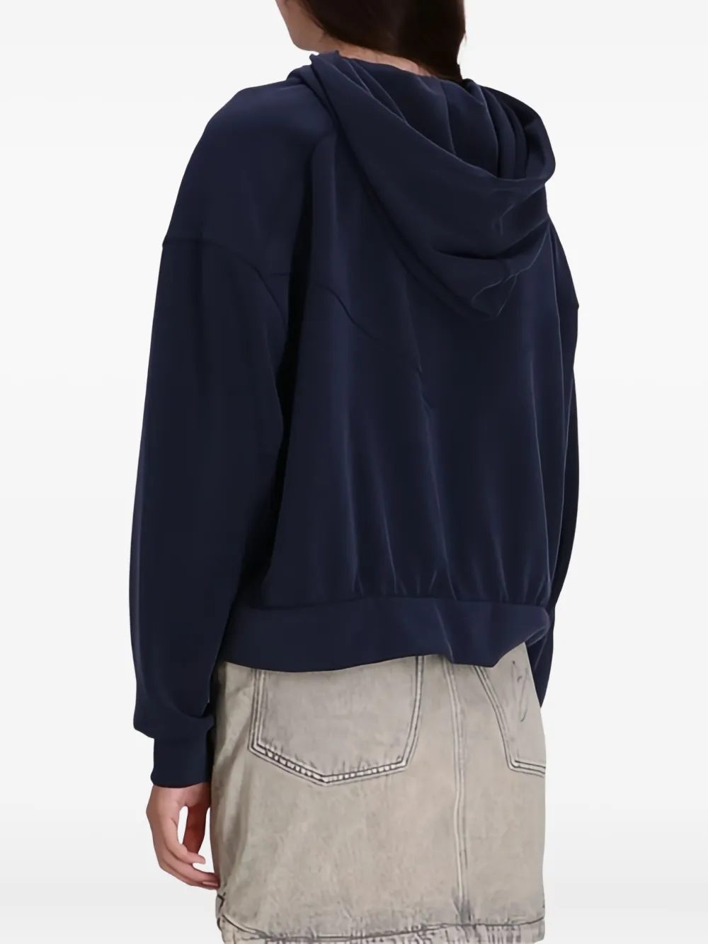 BOSS Hoodie met rits Blauw