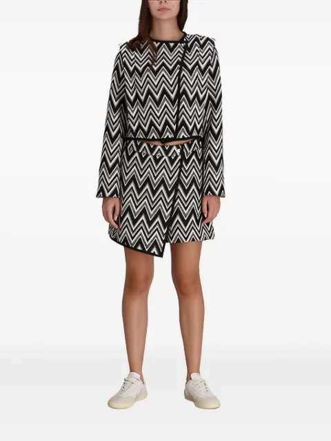 BOSS Tijaca zigzag asymmetric mini skirt