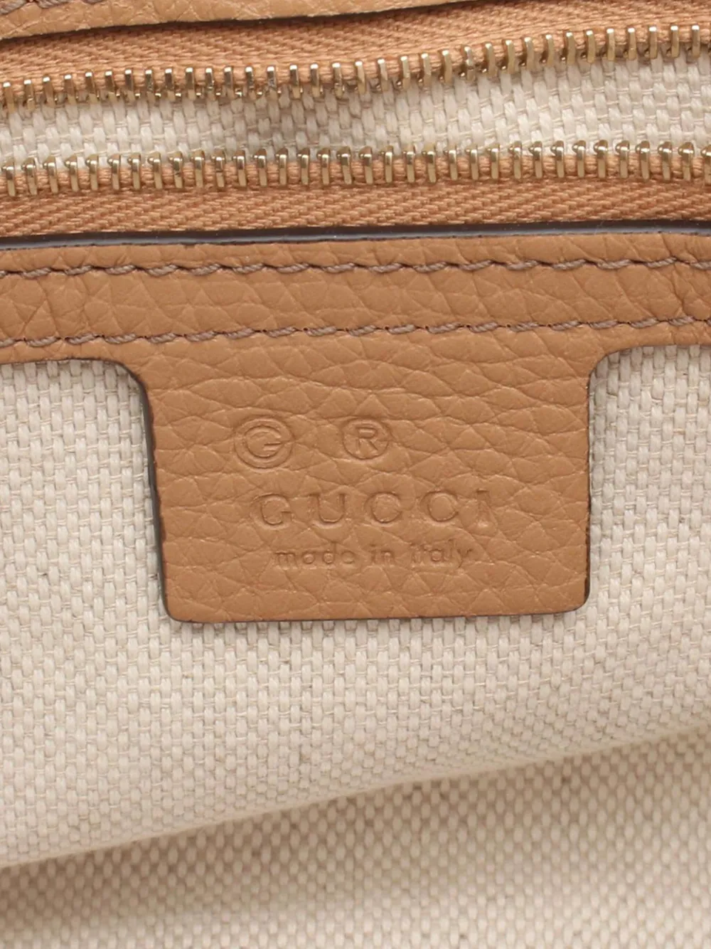 Pre-owned Gucci 2016-2025 Medium Leather Soho Chain Flap Crossbody Bag In Brown