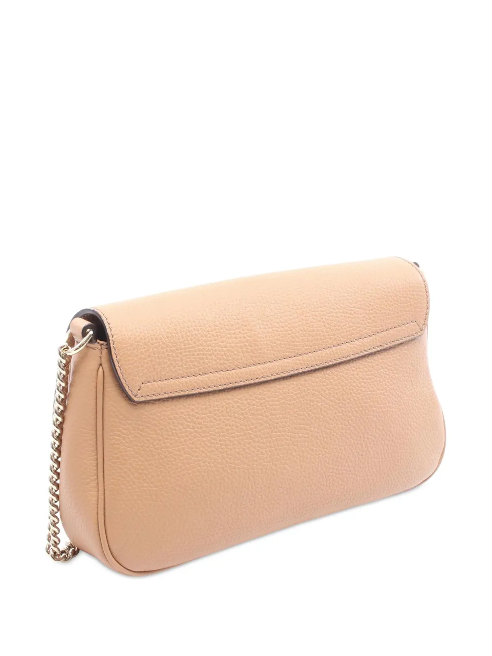 Pre-owned Gucci 2016-2025 Medium Leather Soho Chain Flap Crossbody Bag In Brown