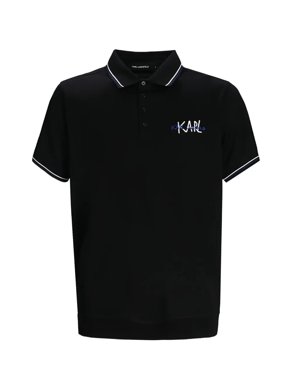 Karl Lagerfeld logo-detail polo shirt - Nero