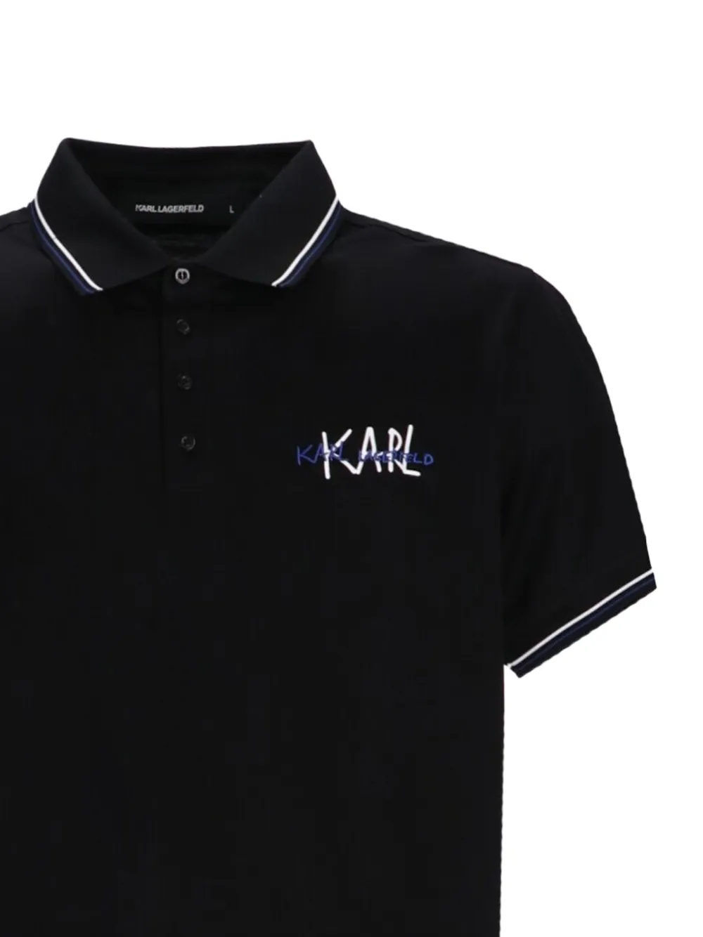 Karl Lagerfeld Poloshirt met logo Zwart