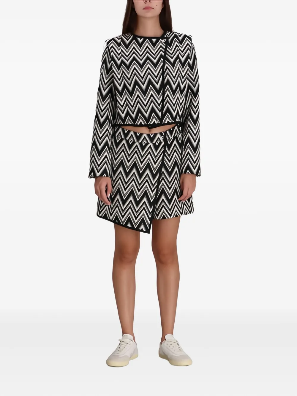BOSS Jijaca zigzag-pattern jacket | Cropped Jackets | Image 2