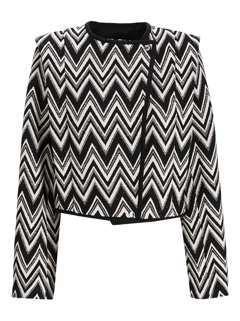 BOSS Jijaca zigzag-pattern jacket | Black | Image 1