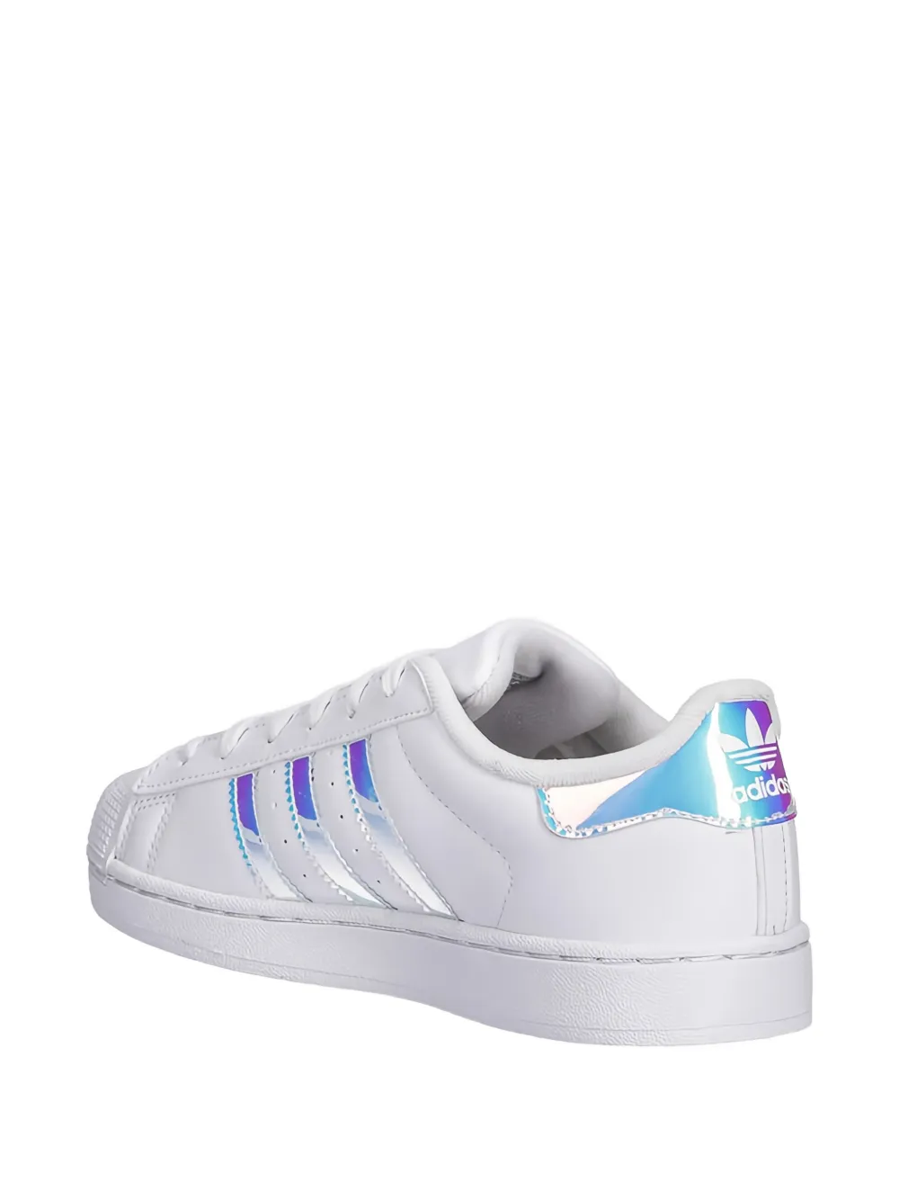 adidas Kids superstar stripe leather sneakers Wit