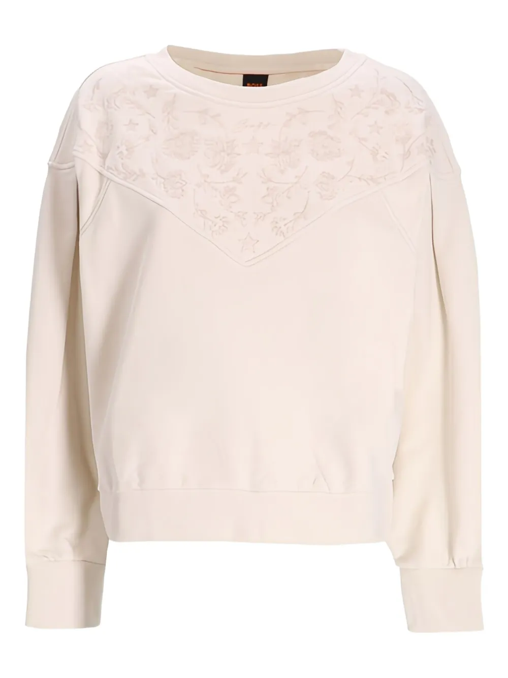 Hugo Boss Long-sleeved Sweatshirt In Neutral