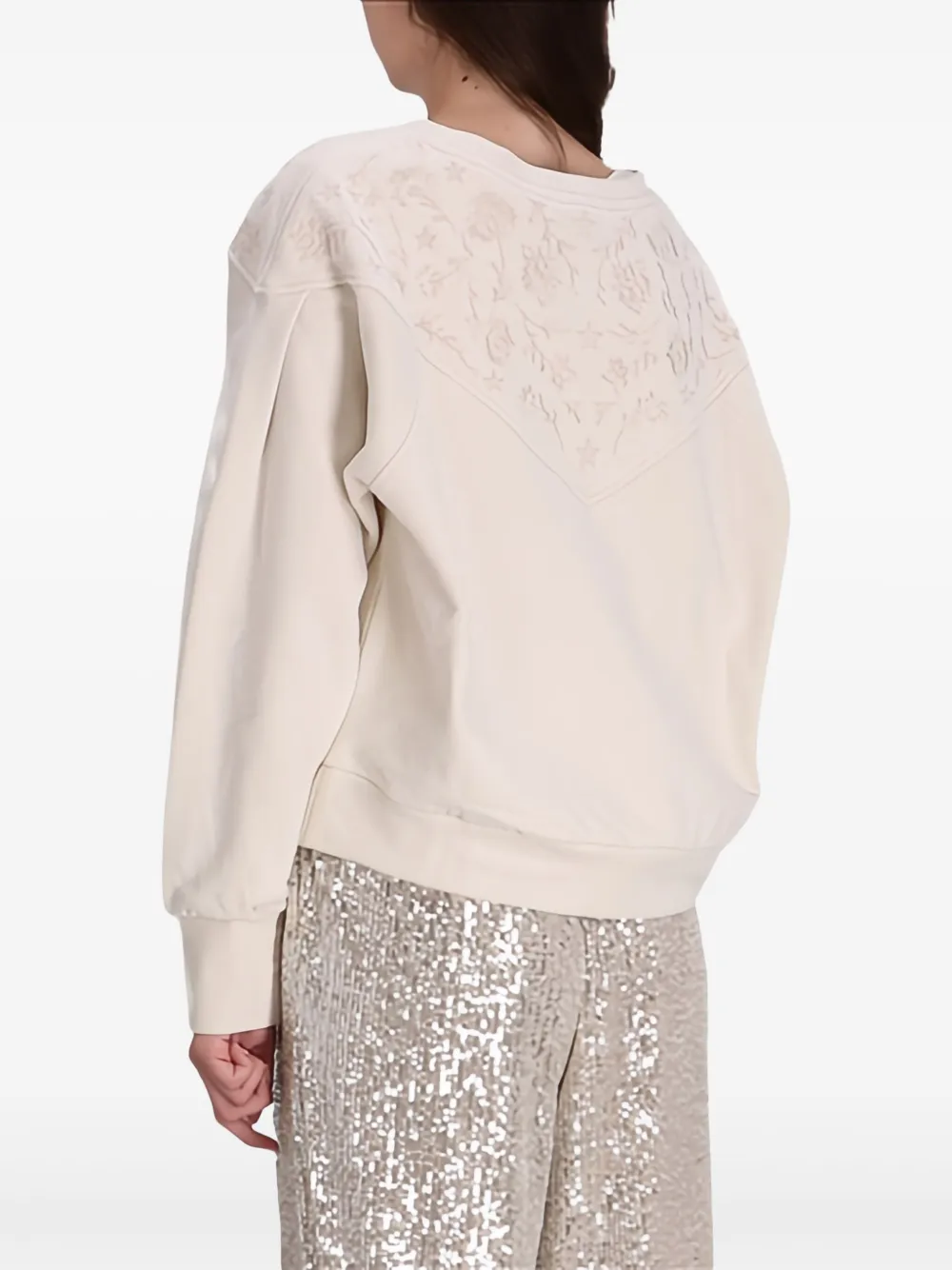 Hugo Boss Long-sleeved Sweatshirt In Neutral