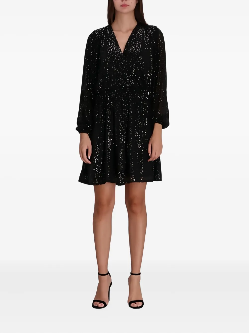 BOSS Mini-jurk verfraaid met pailletten - Zwart