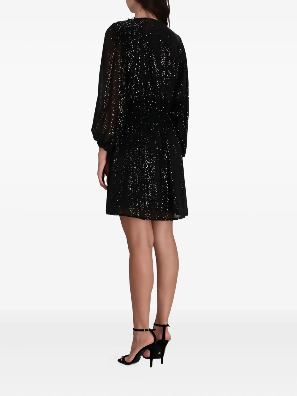 Hugo Boss Sequin-embelished Mini Dress In Black