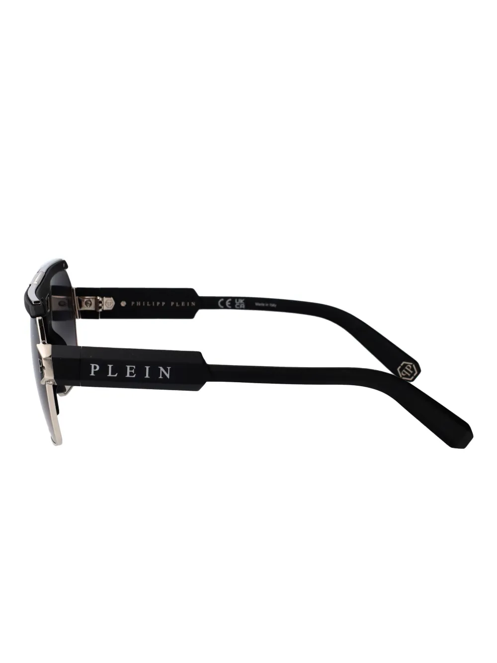 Philipp Plein Eyewear Zonnebril met zeshoekig montuur Zwart