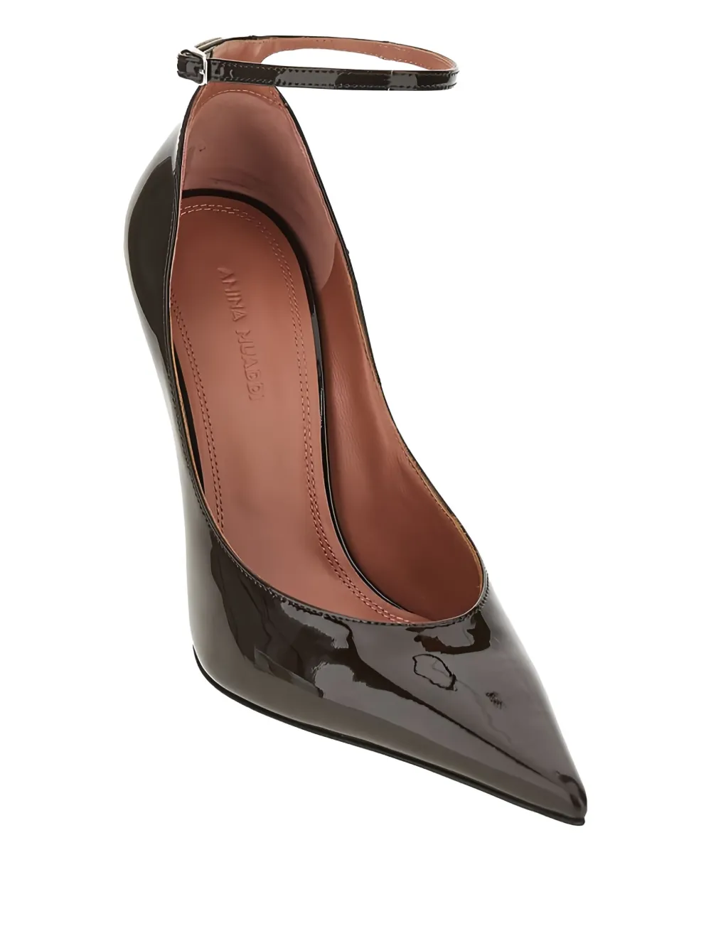 Amina Muaddi Patent Leather Anok Pumps 105 In Multi