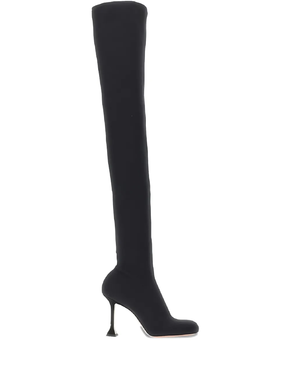 Amina Muaddi 95mm stretch thigh-high boots - ブラック Amina Muaddi 95mm stretch thigh-high boots - ブラック
