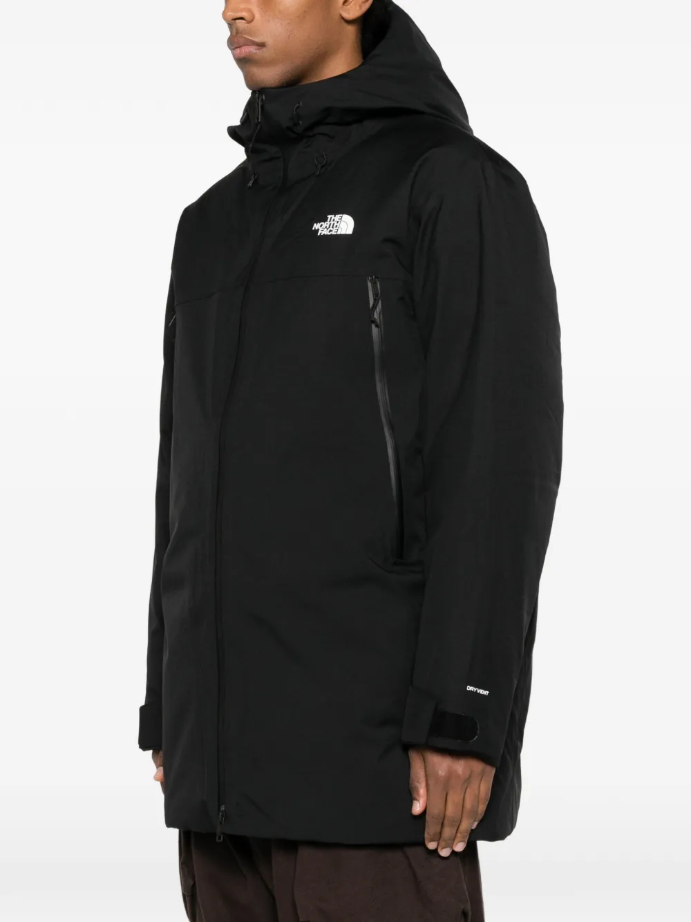The North Face Parka met capuchon en logodetail Zwart