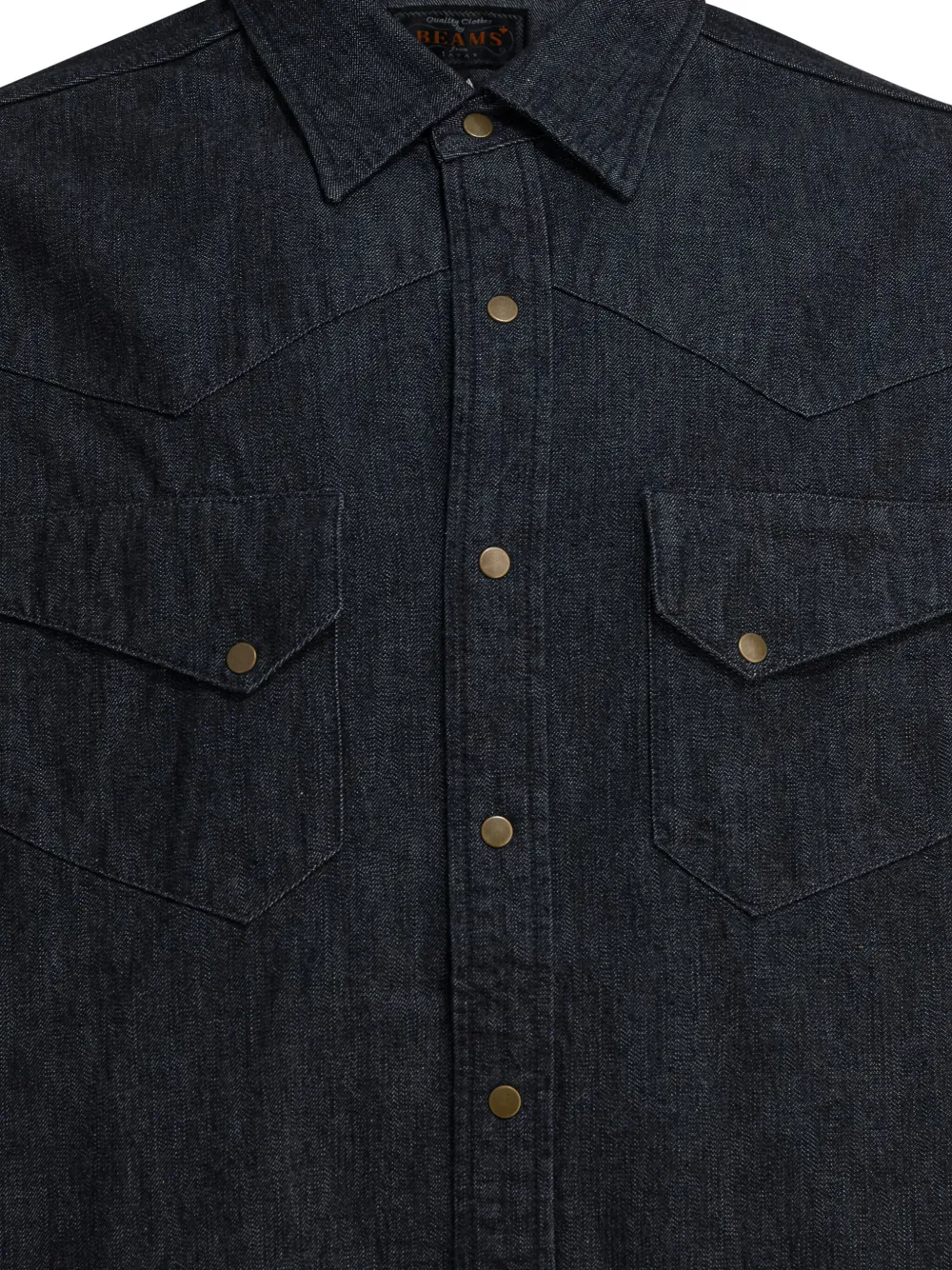  Beams Plus Poocket Button Denim Shirt - Blue 
