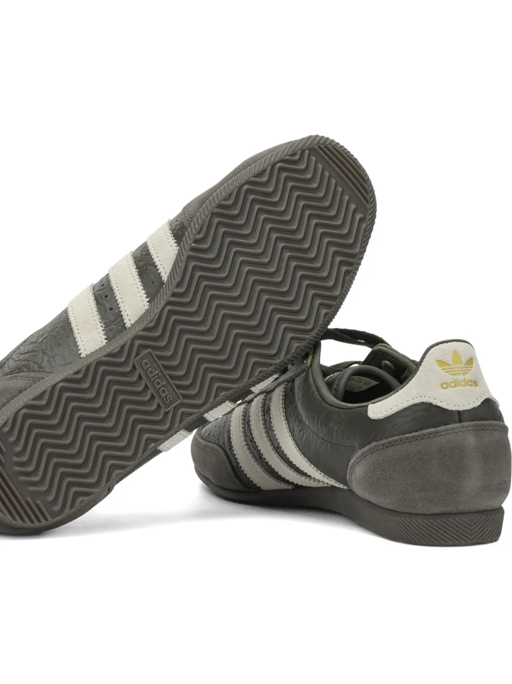 adidas Japan gestreepte leren sneakers Groen