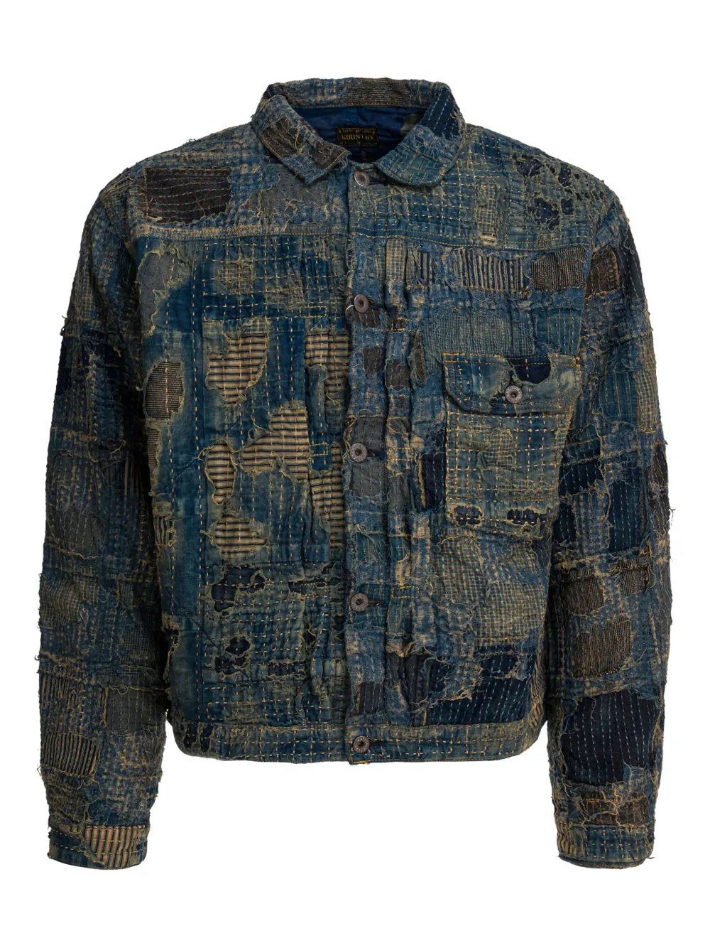 KAPITAL Giacca Boro Spring con design patchwork - Blu