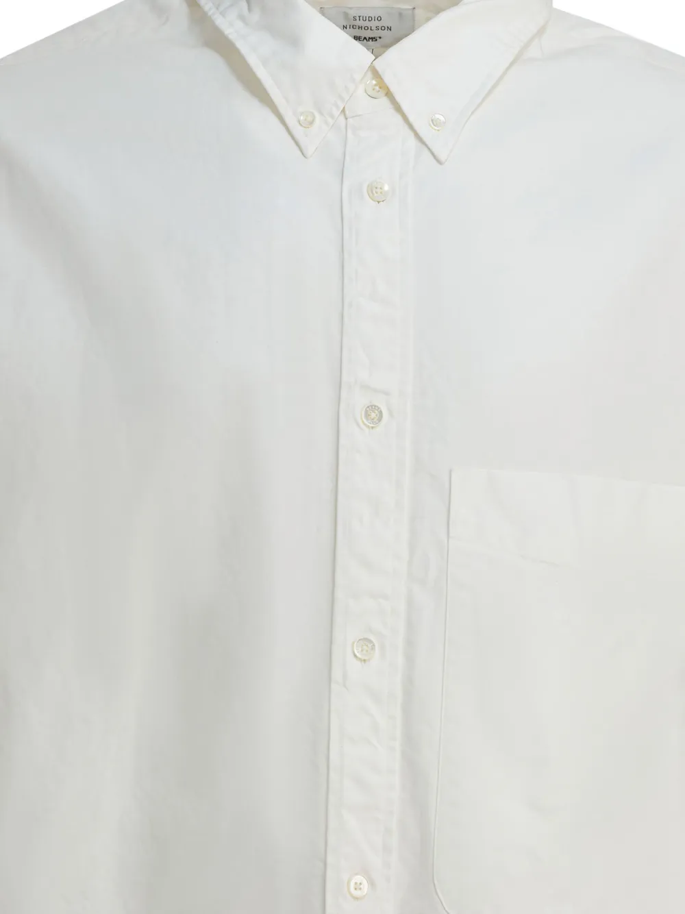  Beams Plus Lisa Button-up Chest-pocket Shirt - White 