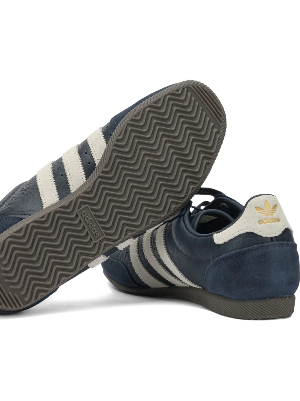 adidas Japan gestreepte leren sneakers Blauw