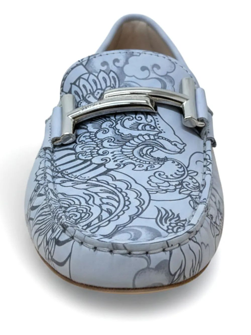 Tod's Gommino Tattoo Double-t Loafers In Blue