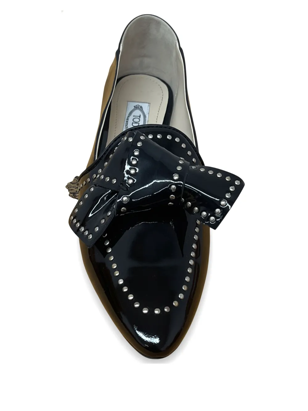 Tod's Loafers met strik en studs Zwart