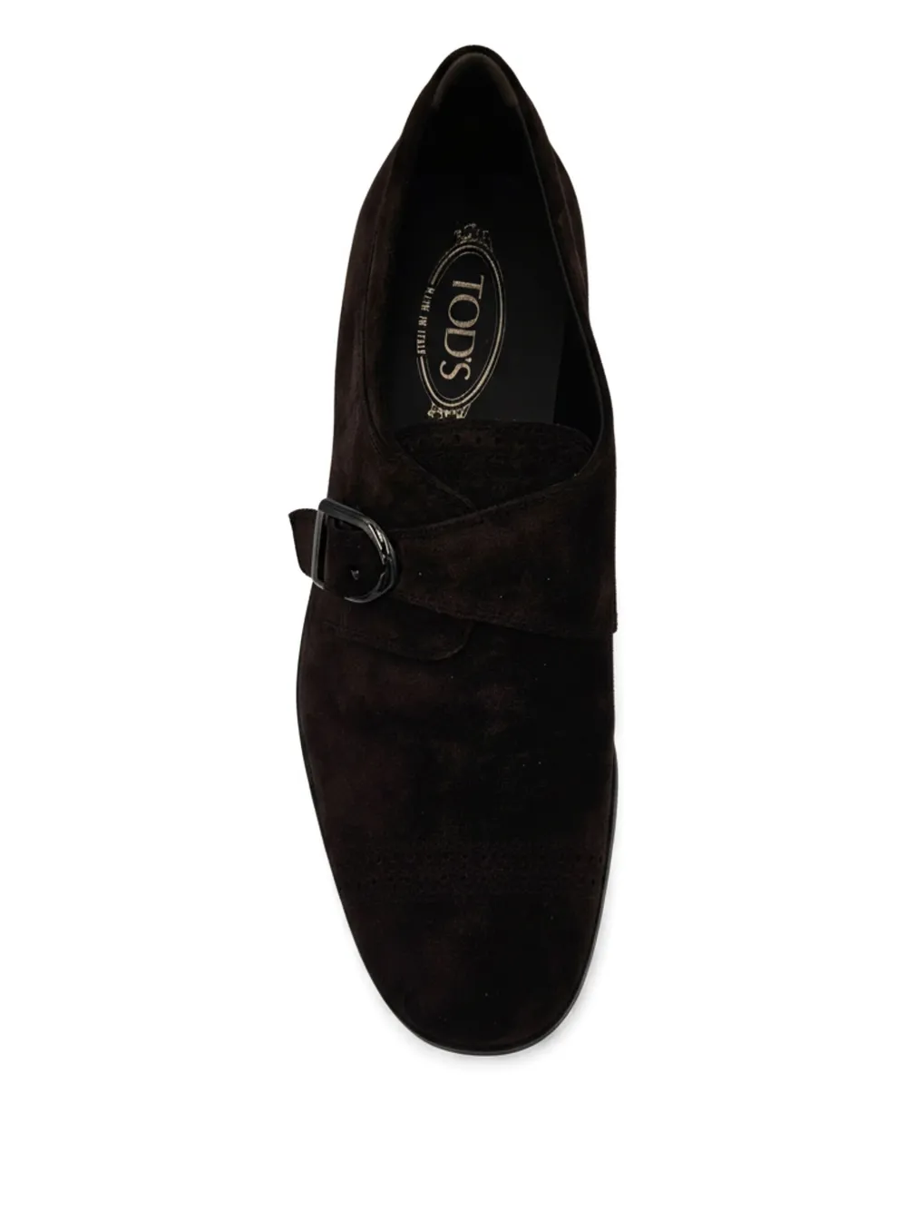 Tod's Buckle Leather Brogues In Brown