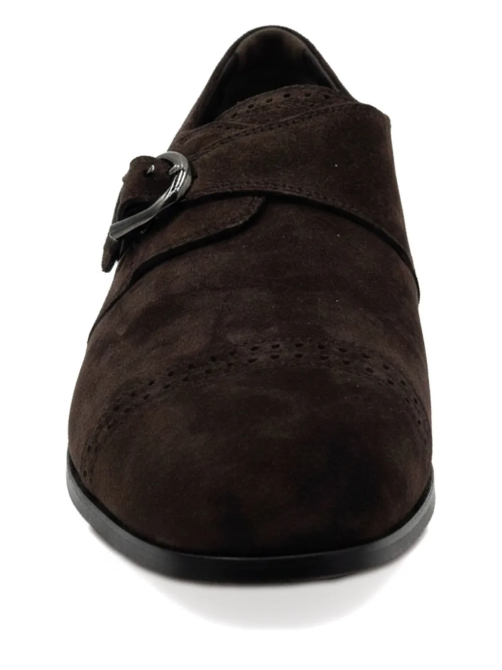 Tod's Buckle Leather Brogues In Brown