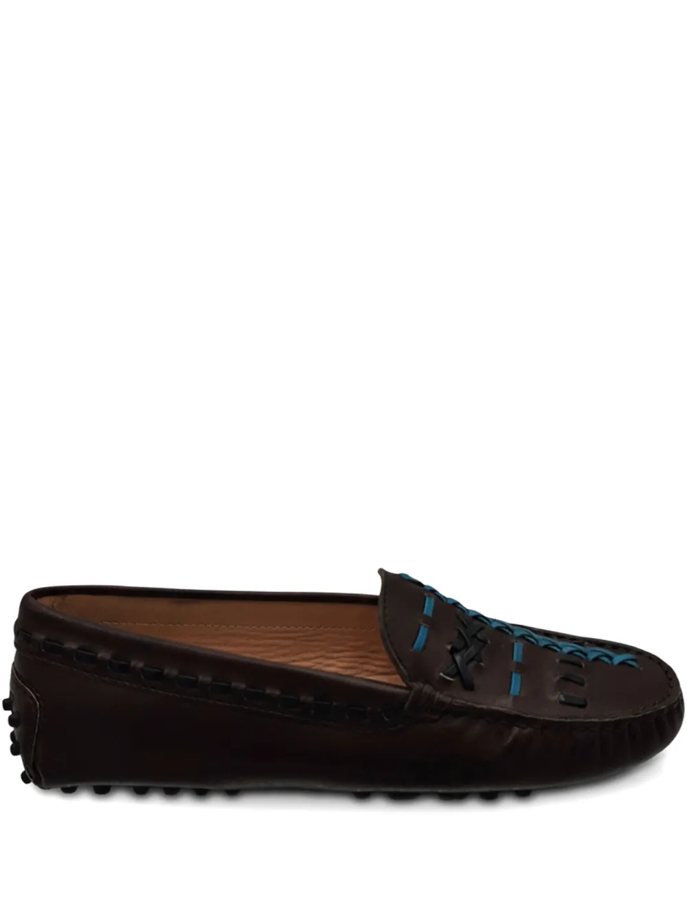 Tod's Infilature Gipsy Loafers In Brown