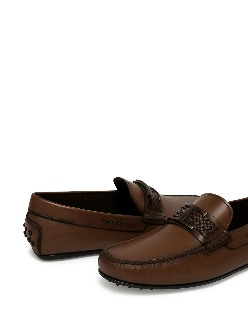 Tod's City Gommino loafers met gevlochten detail Bruin