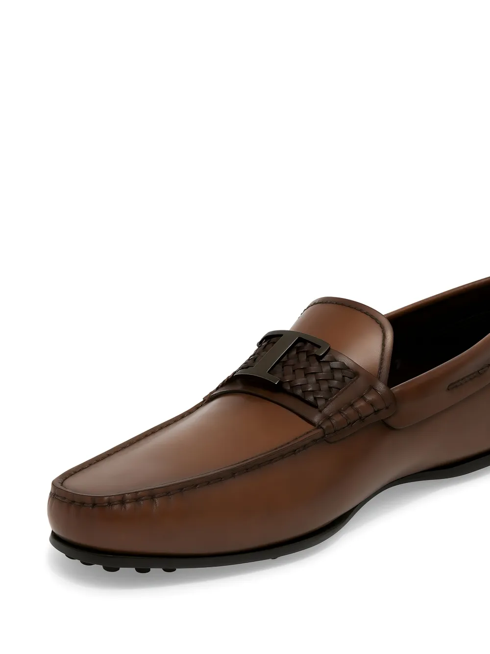 Tod's City Gommino loafers met gevlochten detail - Bruin