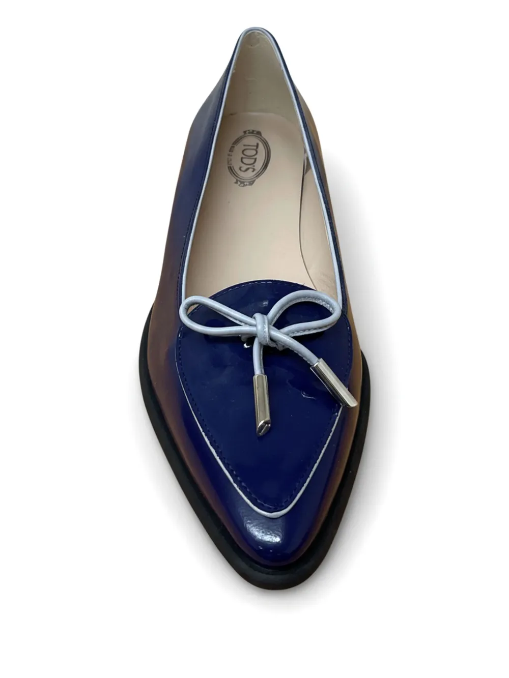 Tod's Tie Ballet Flats In Blue