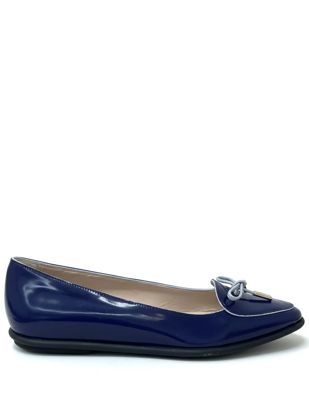 Tod's Tie Ballet Flats In Blue