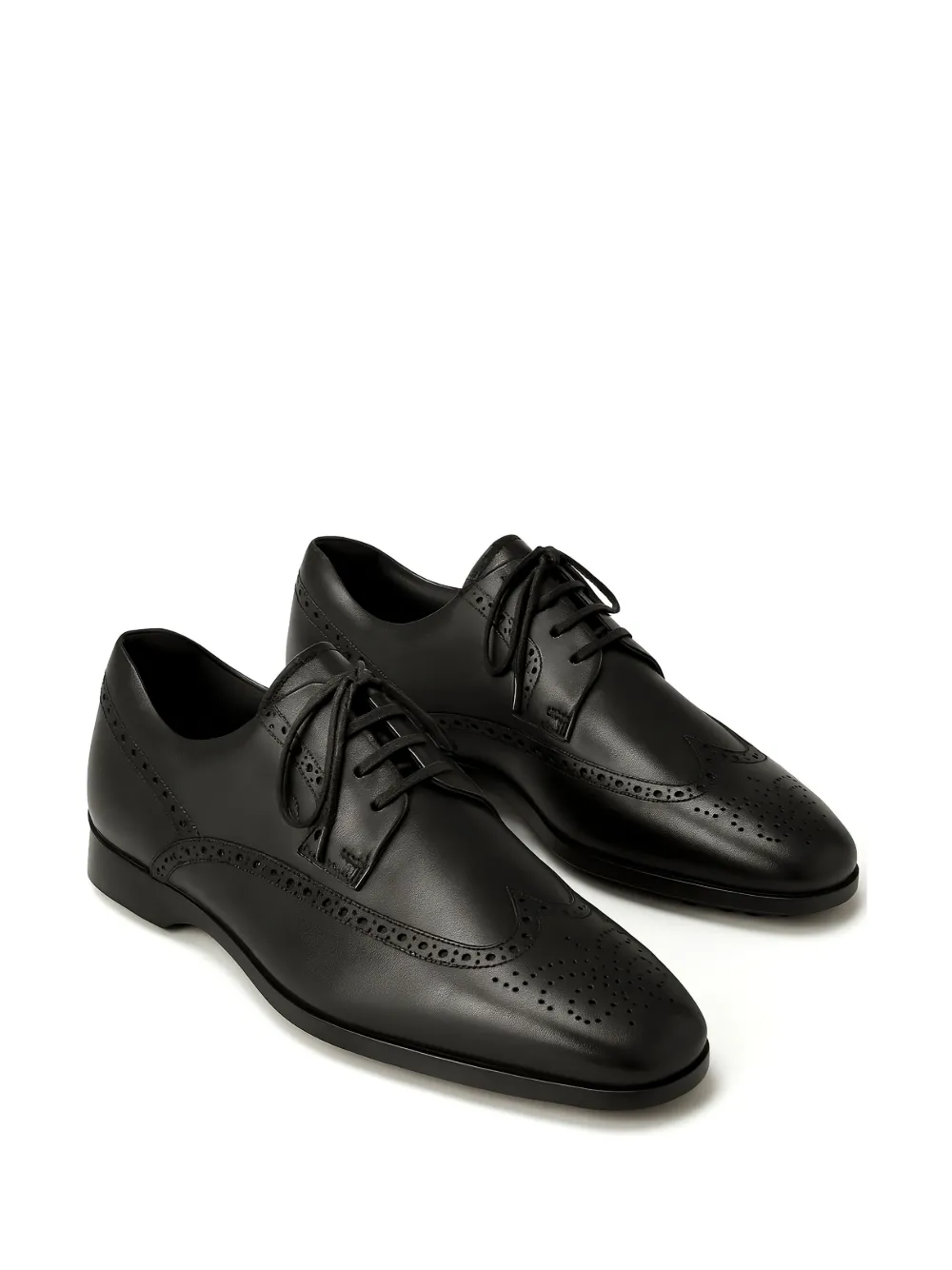 Tod's George Brogue-detailing Derby Shoes In Black