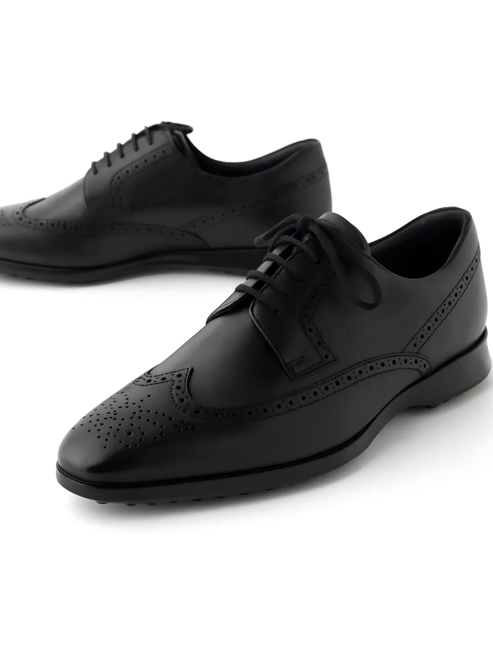 Tod's George Brogue-detailing Derby Shoes In Black