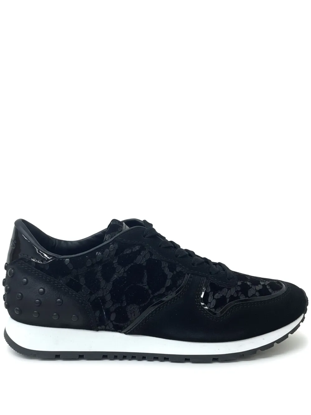 Tod's Lace-detail Sneakers In Black
