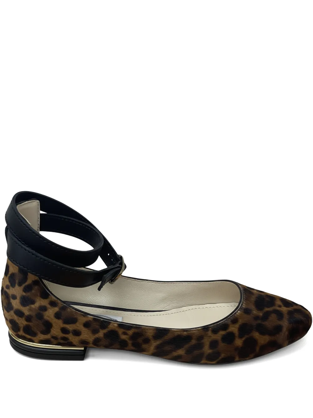 Tod's ankle-strap pony-effect ballet flats | Brown | Image 1