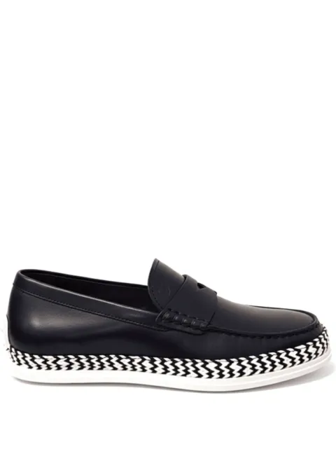 Tod's woven-trim loafers
